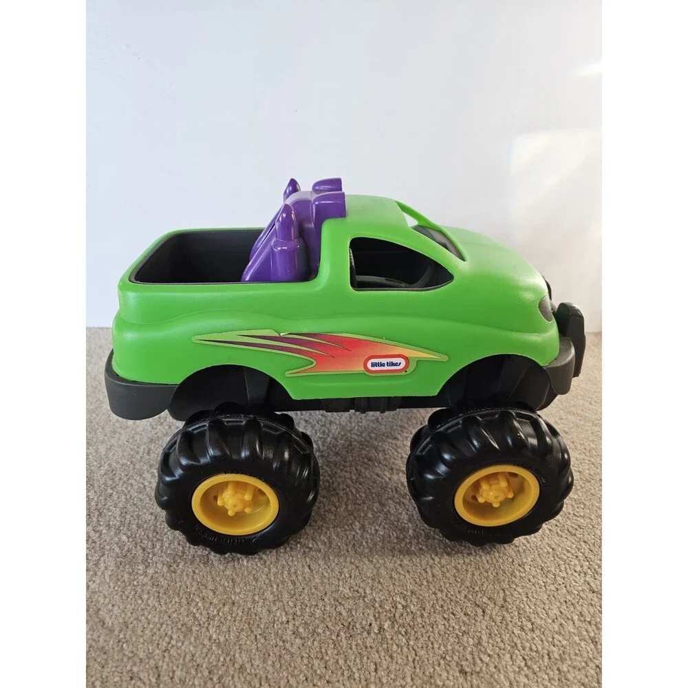 Vintage Little Tikes Rugged Riggz Green Monster Truck Toy Made In Late 1990s